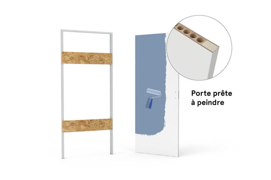 xREVERx Solid Core – Châssis et porte affleurante prête à peindre avec âme pleine