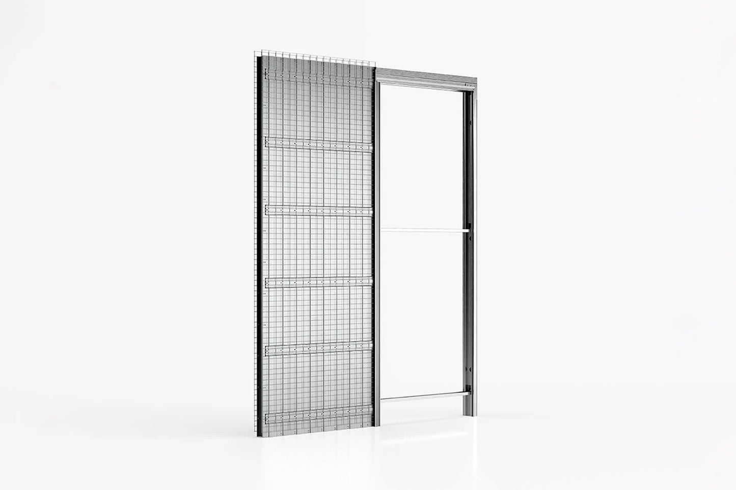 Absolute Evo – Châssis pour porte coulissante à galandage classique (sans porte) pour enduit