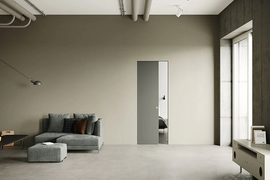Absolute Evo – Châssis pour porte coulissante à galandage classique (sans porte) pour enduit
